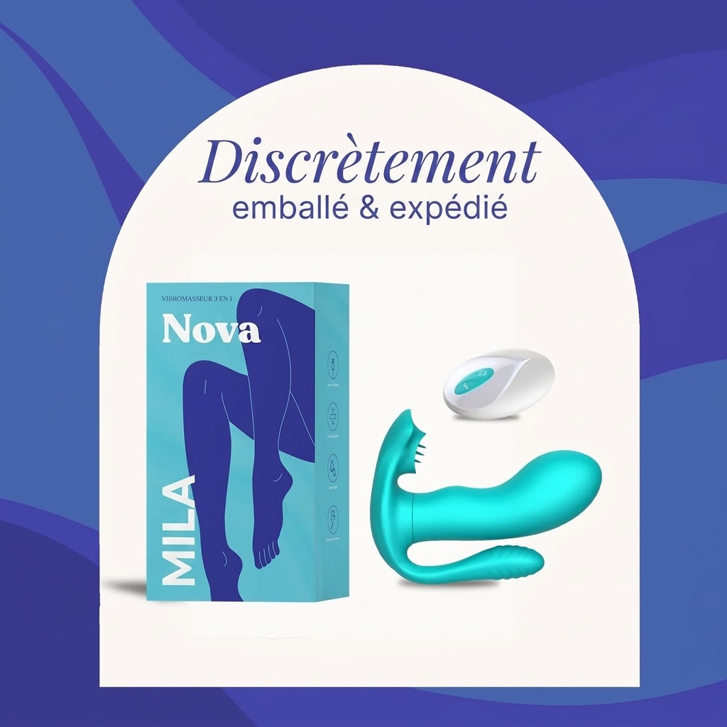 Mila Nova et sa boîte, emballé et expédié discrètement