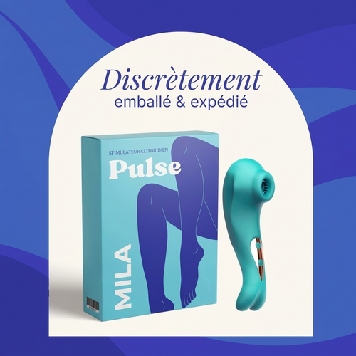 Mila Pulse et sa boîte, emballé et expédié discrètement