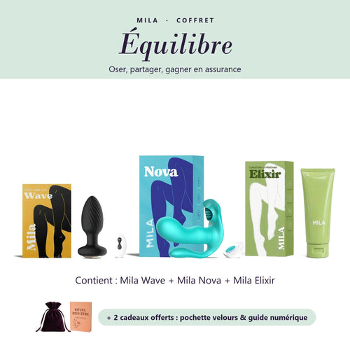 Coffret Équilibre : Mila Wave + Mila Nova + Mila Elixir + pochette velours et guide numérique offerts